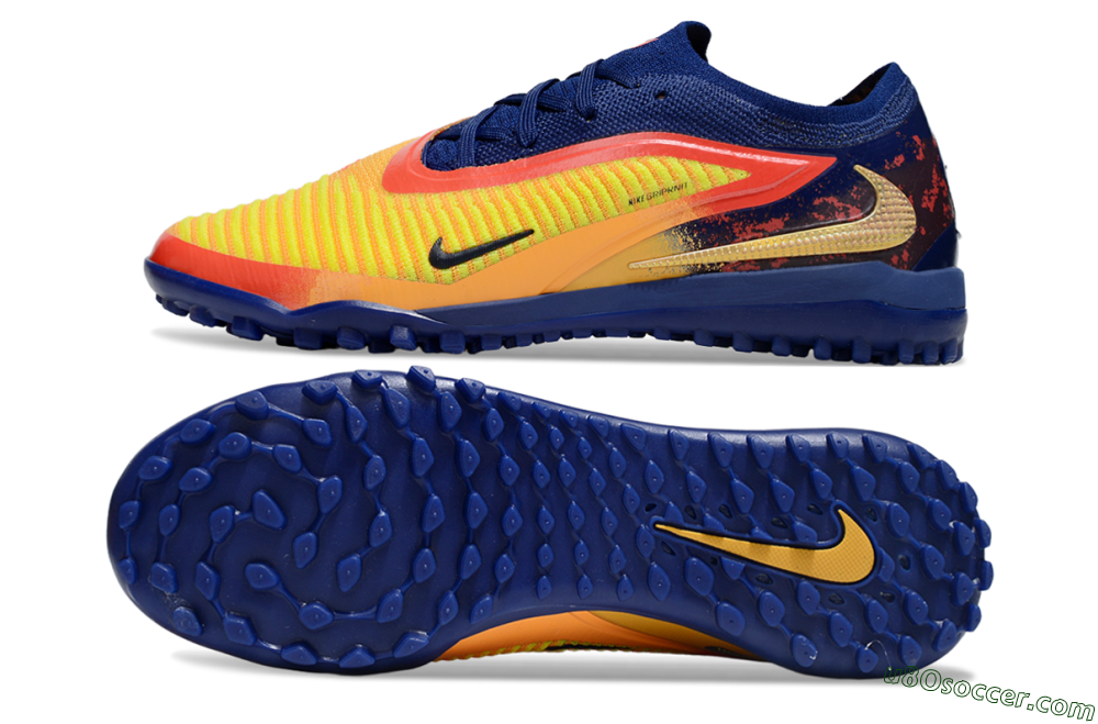 Nike Phantom 6 Elite TF Artificial Turf Soccer Shoes - Yellow/Red/Blue 0