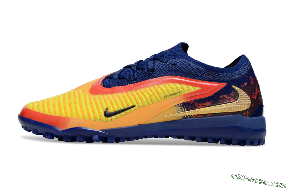 Nike Phantom 6 Elite TF Artificial Turf Soccer Shoes - Yellow/Red/Blue 2
