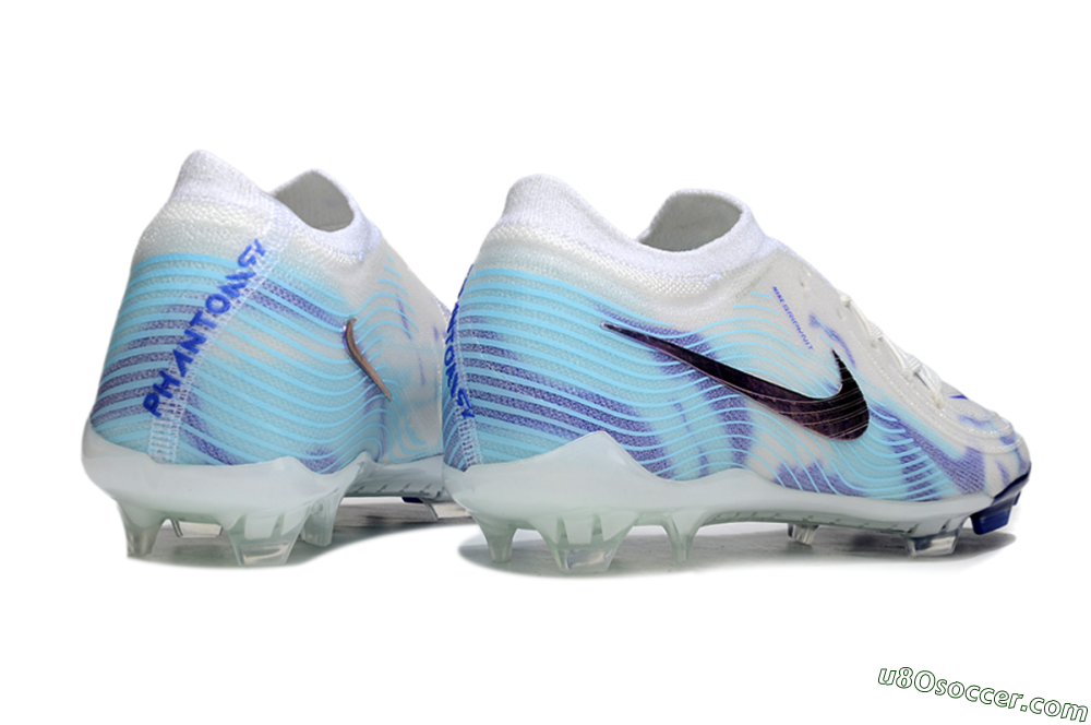 Nike Phantom GX 2 Elite FG Firm Ground Soccer Cleats - White/Purple/Jade 6