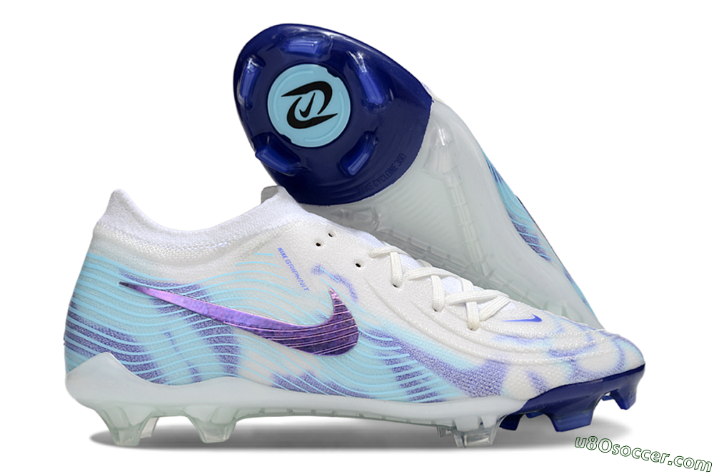 Nike Phantom GX 2 Elite FG Firm Ground Soccer Cleats - White/Purple/Jade 1