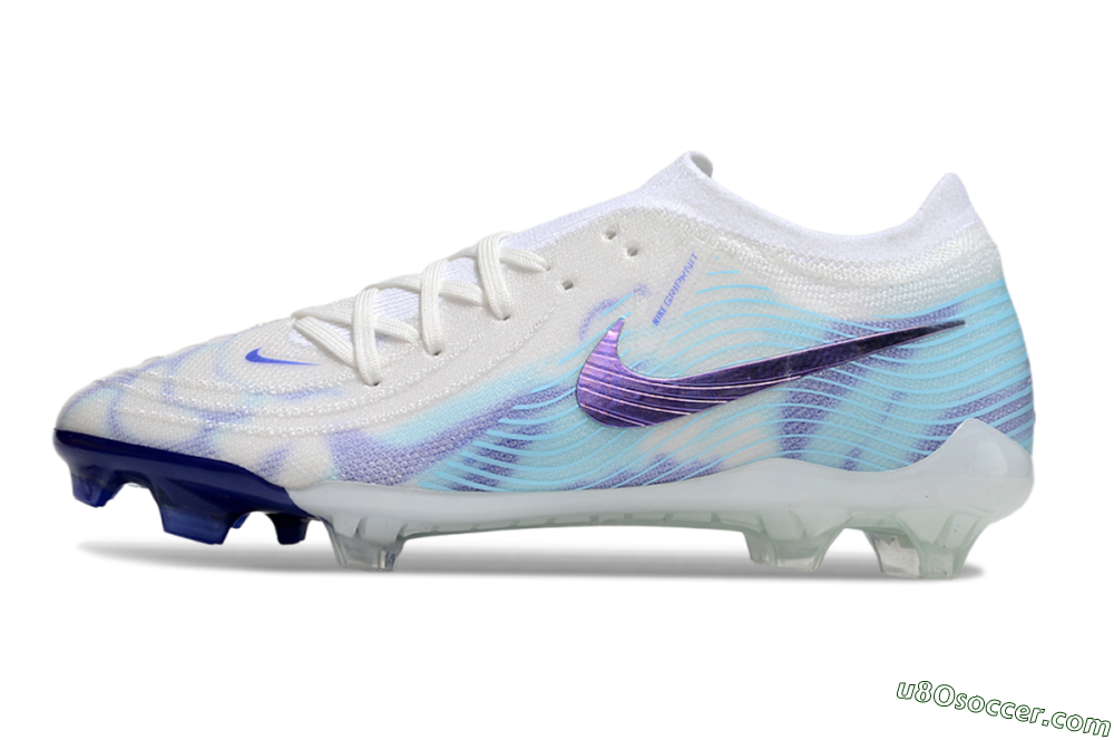 Nike Phantom GX 2 Elite FG Firm Ground Soccer Cleats - White/Purple/Jade 2