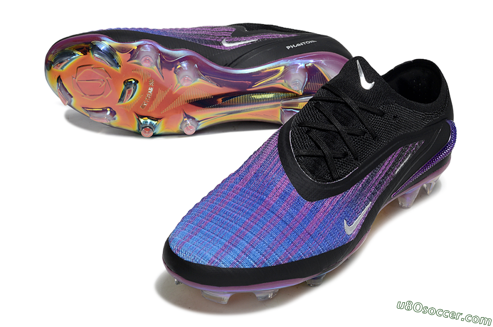 Nike Phantom 6 Elite FG Firm Ground Soccer Cleats - Blue/Black/Purple 3