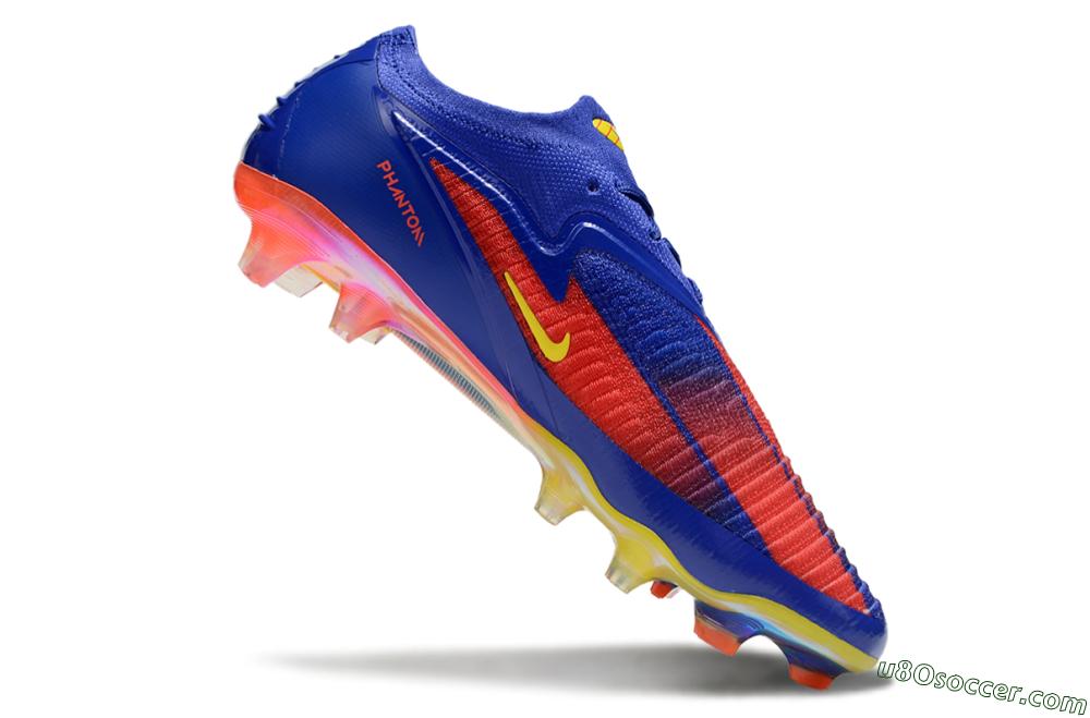 Nike Phantom 6 Elite FG Firm Ground Soccer Cleats - Blue/Red/Yellow 4