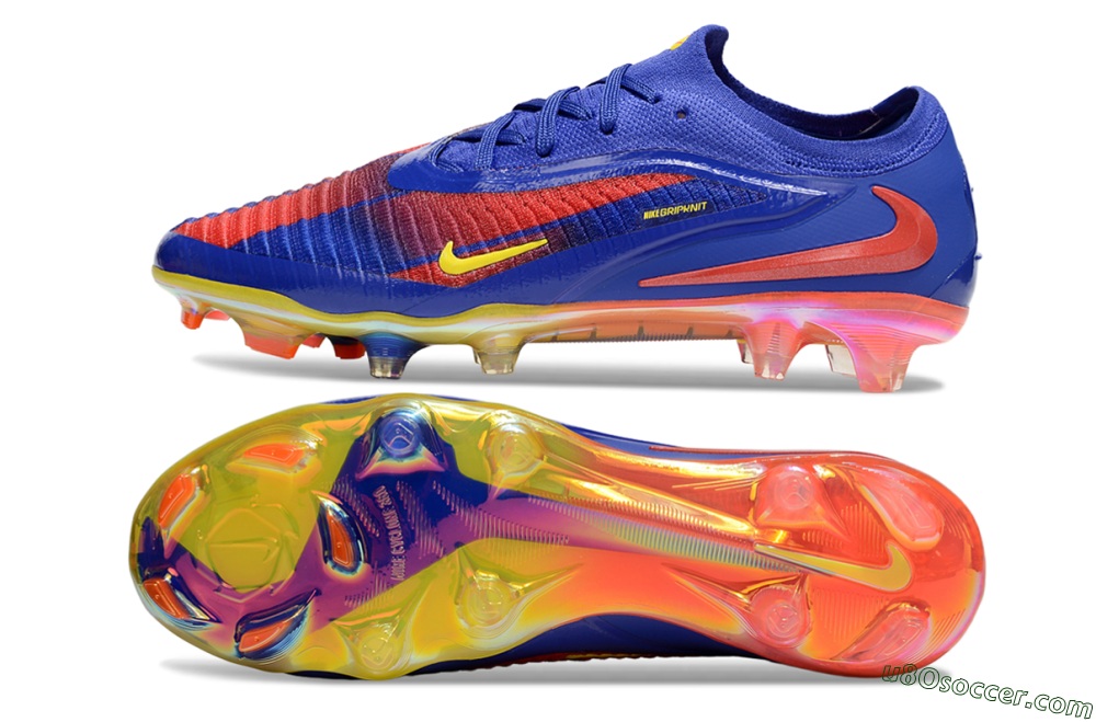 Nike Phantom 6 Elite FG Firm Ground Soccer Cleats - Blue/Red/Yellow 0