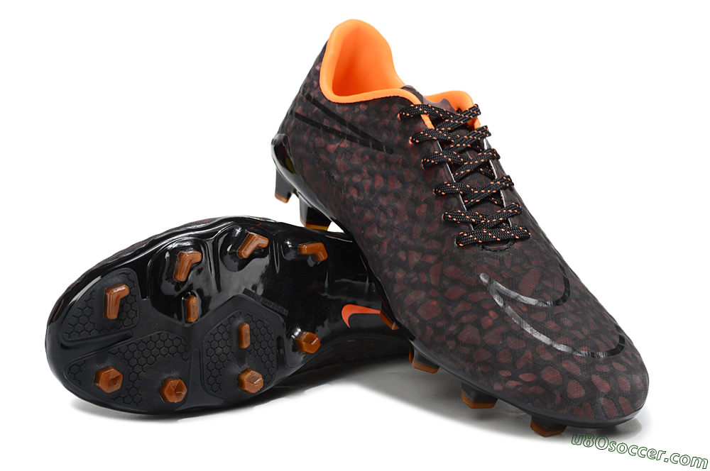 Nike Hypervenom Phantom FG Firm Ground Soccer Cleats - Black/Red 4