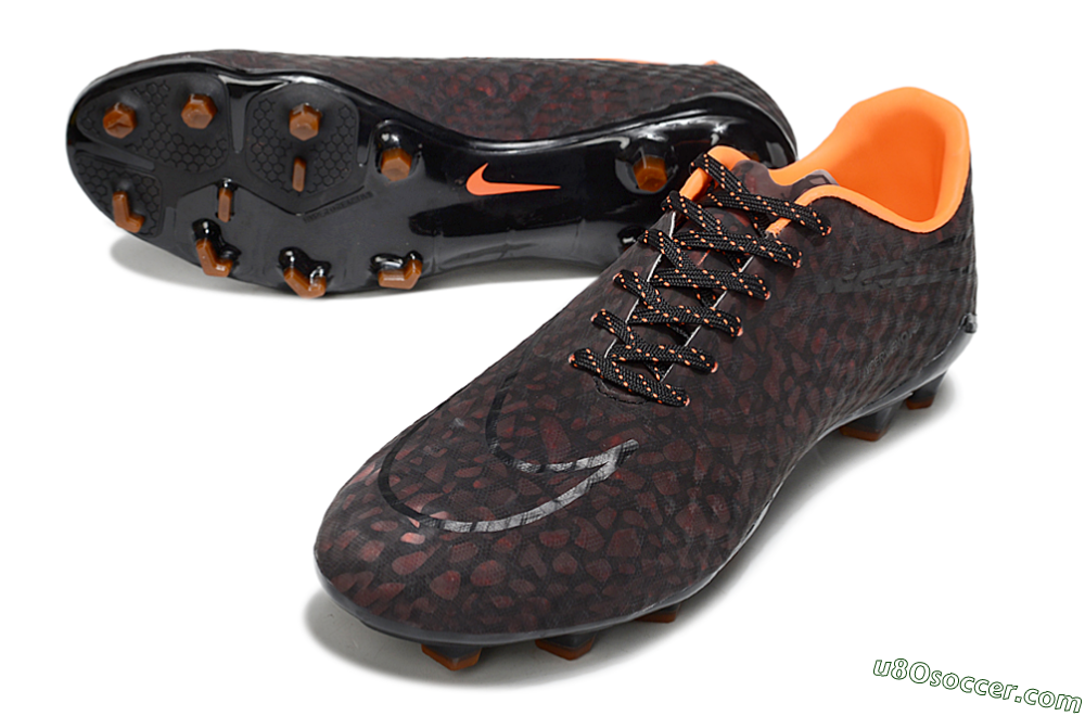 Nike Hypervenom Phantom FG Firm Ground Soccer Cleats - Black/Red 3