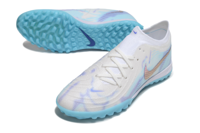 Nike Phantom GX 2 Elite TF Artificial Turf Soccer Shoes - White/Purple/Jade