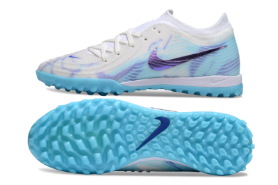 Nike Phantom GX 2 Elite TF Artificial Turf Soccer Shoes - White/Purple/Jade