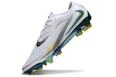 Nike Phantom 6 Elite FG Firm Ground Soccer Cleats - White/Silver/Yellow
