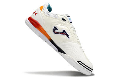 Joma Top Flex IC Indoor & Futsal Soccer Shoes - White/Black/Red