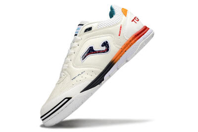 Joma Top Flex IC Indoor & Futsal Soccer Shoes - White/Black/Red