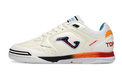 Joma Top Flex IC Indoor & Futsal Soccer Shoes - White/Black/Red