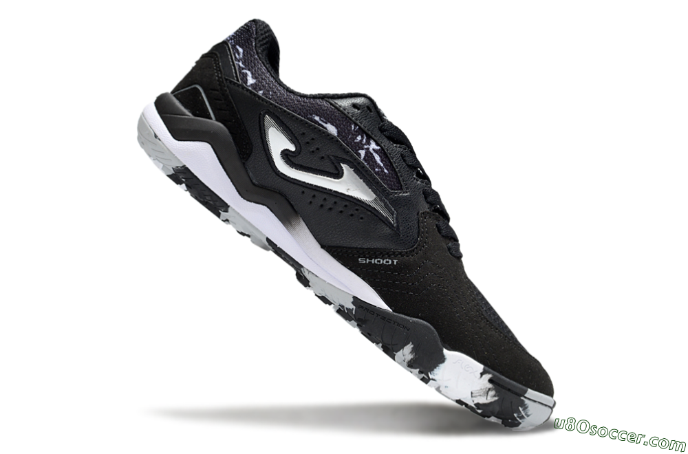 Joma Top Flex TF Artificial Turf Soccer Shoes - Black/Silver/White 4
