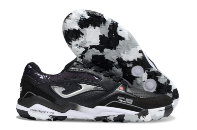 Joma Top Flex TF Artificial Turf Soccer Shoes - Black/Silver/White