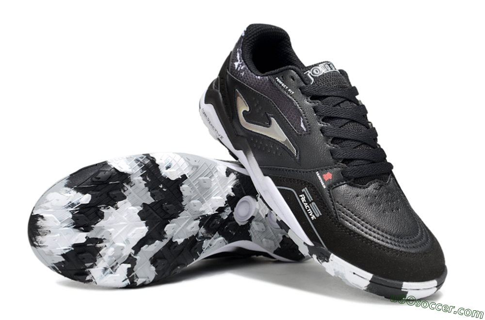 Joma Top Flex TF Artificial Turf Soccer Shoes - Black/Silver/White 3