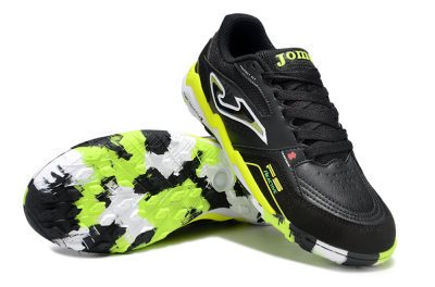 Joma Top Flex TF Artificial Turf Soccer Shoes - Black/White/Yellow