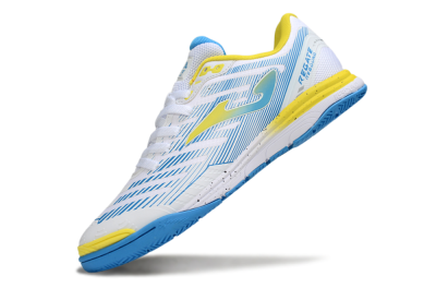 Joma Top Flex IC Indoor & Futsal Soccer Shoes - White/Blue/Yellow