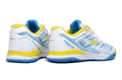 Joma Top Flex IC Indoor & Futsal Soccer Shoes - White/Blue/Yellow