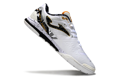 Joma Top Flex IC Indoor & Futsal Soccer Shoes - White/Black/Gold