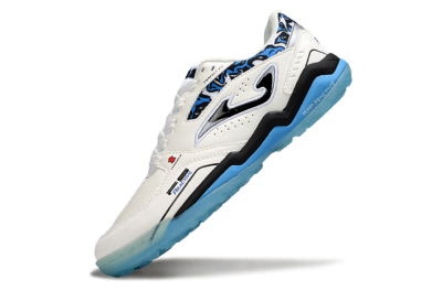 Joma Top Flex TF Artificial Turf Soccer Shoes - White/Black/Blue