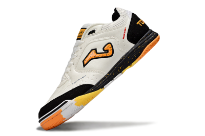 Joma Top Flex IC Indoor & Futsal Soccer Shoes - White/Yellow/Black