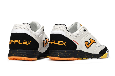Joma Top Flex IC Indoor & Futsal Soccer Shoes - White/Yellow/Black