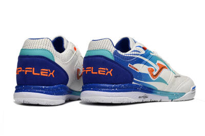 Joma Top Flex IC Indoor & Futsal Soccer Shoes - White/Red/Blue