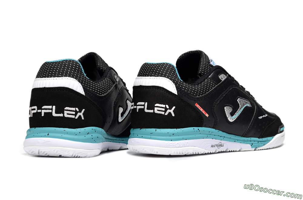 Joma Top Flex IC Indoor & Futsal Soccer Shoes - Black/Silver/Blue 6