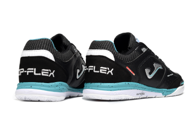 Joma Top Flex IC Indoor & Futsal Soccer Shoes - Black/Silver/Blue