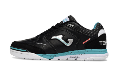 Joma Top Flex IC Indoor & Futsal Soccer Shoes - Black/Silver/Blue
