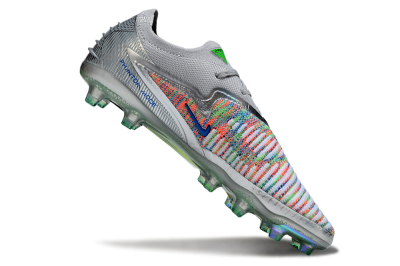 Nike Phantom 6 Elite AG Artificial Grass Soccer Cleats - Grey/Silver/Red