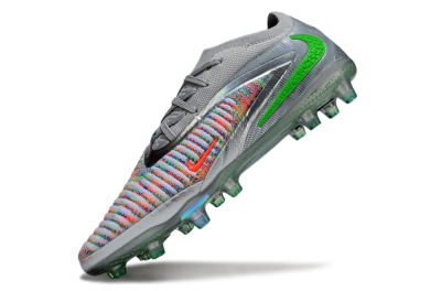 Nike Phantom 6 Elite AG Artificial Grass Soccer Cleats - Grey/Silver/Red