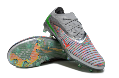 Nike Phantom 6 Elite AG Artificial Grass Soccer Cleats - Grey/Silver/Red