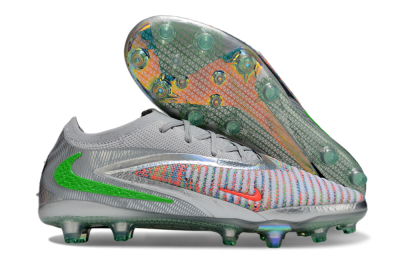 Nike Phantom 6 Elite AG Artificial Grass Soccer Cleats - Grey/Silver/Red