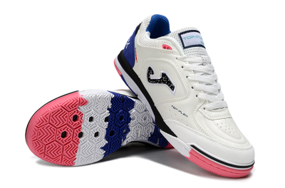 Joma Top Flex IC Indoor & Futsal Soccer Shoes - White/Black/Blue