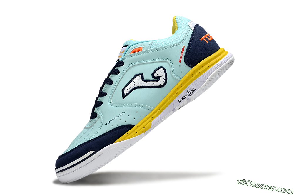 Joma Top Flex IC Indoor & Futsal Soccer Shoes - Jade/Silver/Blue 5