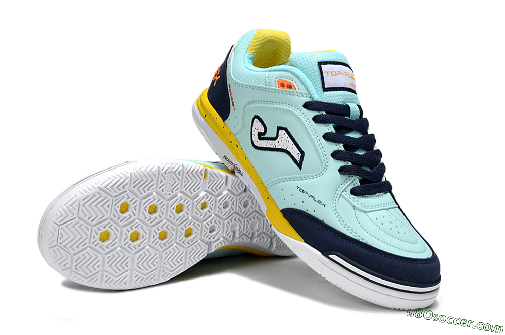 Joma Top Flex IC Indoor & Futsal Soccer Shoes - Jade/Silver/Blue 3