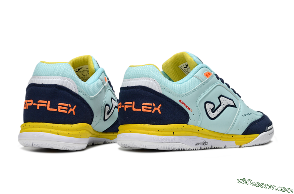 Joma Top Flex IC Indoor & Futsal Soccer Shoes - Jade/Silver/Blue 6