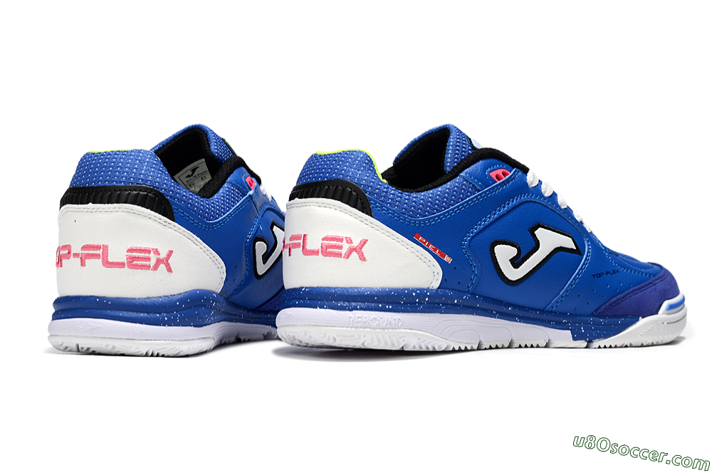 Joma Top Flex IC Indoor & Futsal Soccer Shoes - Blue/White/Pink 6