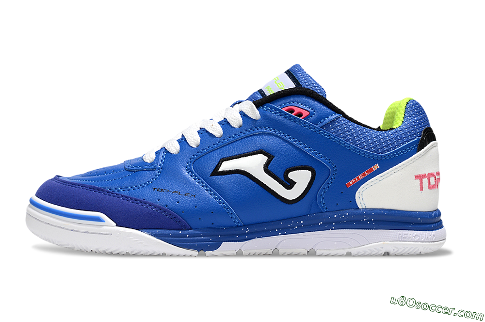 Joma Top Flex IC Indoor & Futsal Soccer Shoes - Blue/White/Pink 2