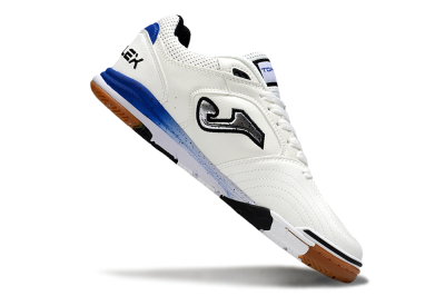 Joma Top Flex IC Indoor & Futsal Soccer Shoes - White/Silver/Blue