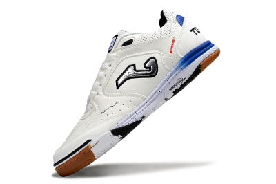 Joma Top Flex IC Indoor & Futsal Soccer Shoes - White/Silver/Blue