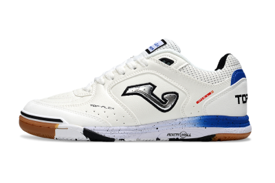 Joma Top Flex IC Indoor & Futsal Soccer Shoes - White/Silver/Blue