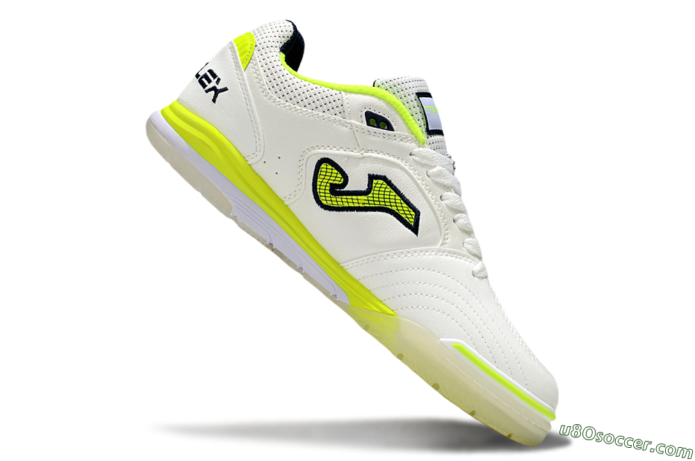 Joma Top Flex IC Indoor & Futsal Soccer Shoes - White/Yellow/Black 4