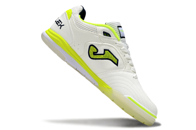 Joma Top Flex IC Indoor & Futsal Soccer Shoes - White/Yellow/Black
