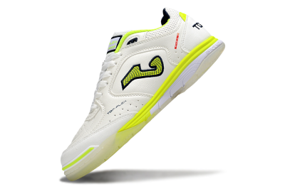 Joma Top Flex IC Indoor & Futsal Soccer Shoes - White/Yellow/Black