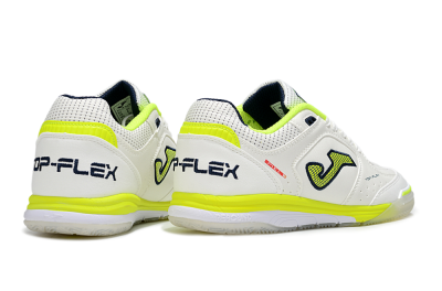 Joma Top Flex IC Indoor & Futsal Soccer Shoes - White/Yellow/Black