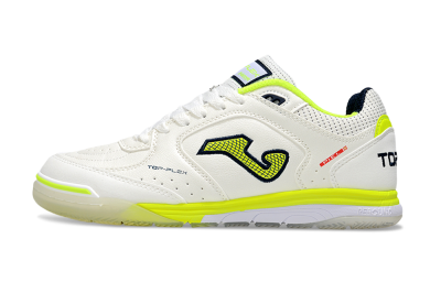 Joma Top Flex IC Indoor & Futsal Soccer Shoes - White/Yellow/Black