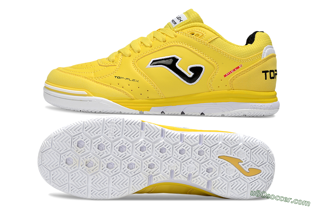 Joma Top Flex IC Indoor & Futsal Soccer Shoes - Yellow/Black/White 0