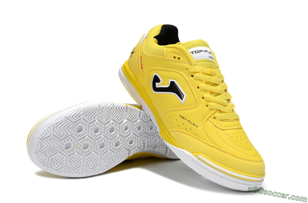 Joma Top Flex IC Indoor & Futsal Soccer Shoes - Yellow/Black/White 3